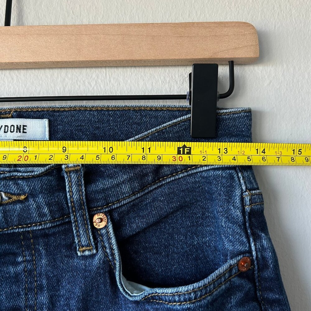 RE/DONE 90s High Rise Straight Jeans Women 27 Cropped Ankle Denim - Picture 8 of 10